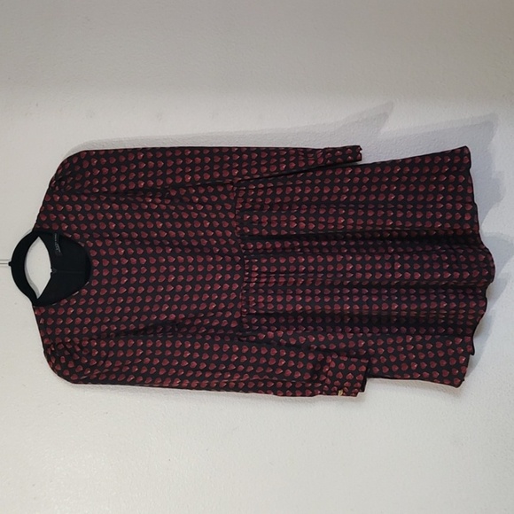 Zara Heart Print Smock Long Sleeve Dress Romper Size S - Picture 5 of 10